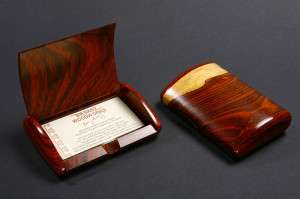 Cocobolo Rosewood Business Card Box