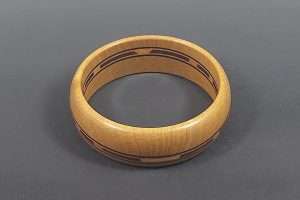 Inlaid wood bracelet