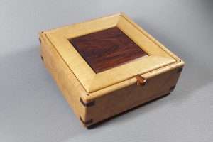 Square wood jewelry box