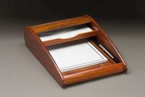 Cocobolo Rosewood Roll Top Stationary Box