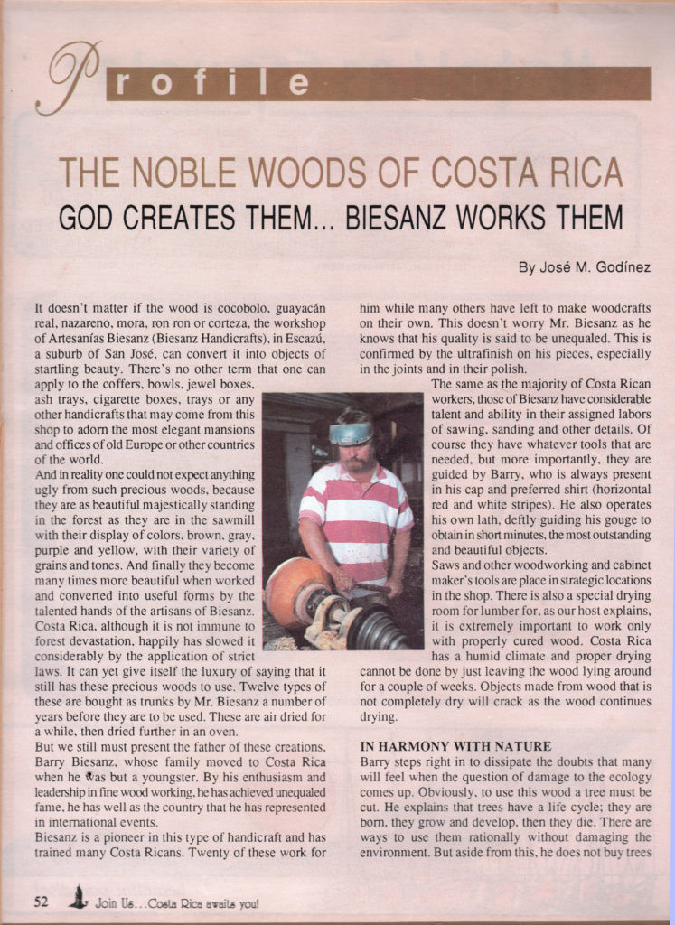 Biesanz works the woods of Costa Rica