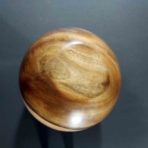 Figured hardwood turned urn