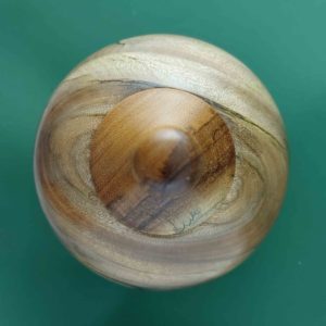 Beautifully Figured Antisco Turned Wood Container - Image 7