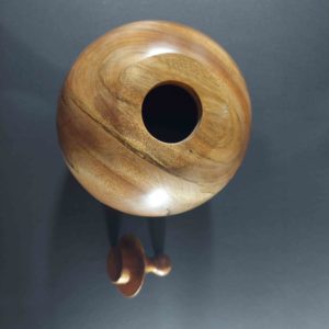 Figured hardwood turned urn