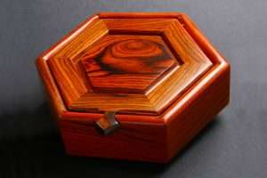 Cocobolo Rosewood Hexagonal Jewelry Box